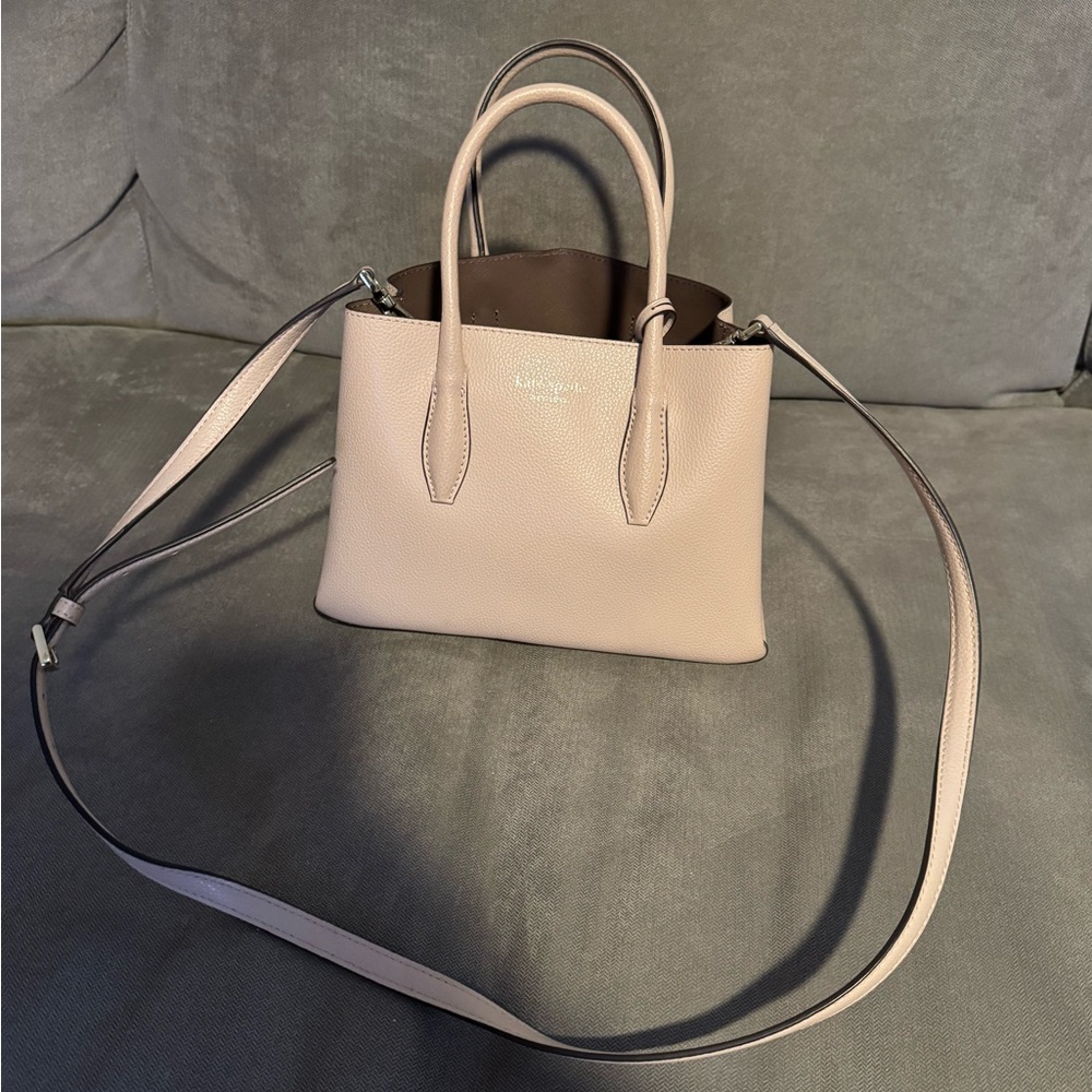 Kate Spade Tan Crossbody Bag with Structured Design